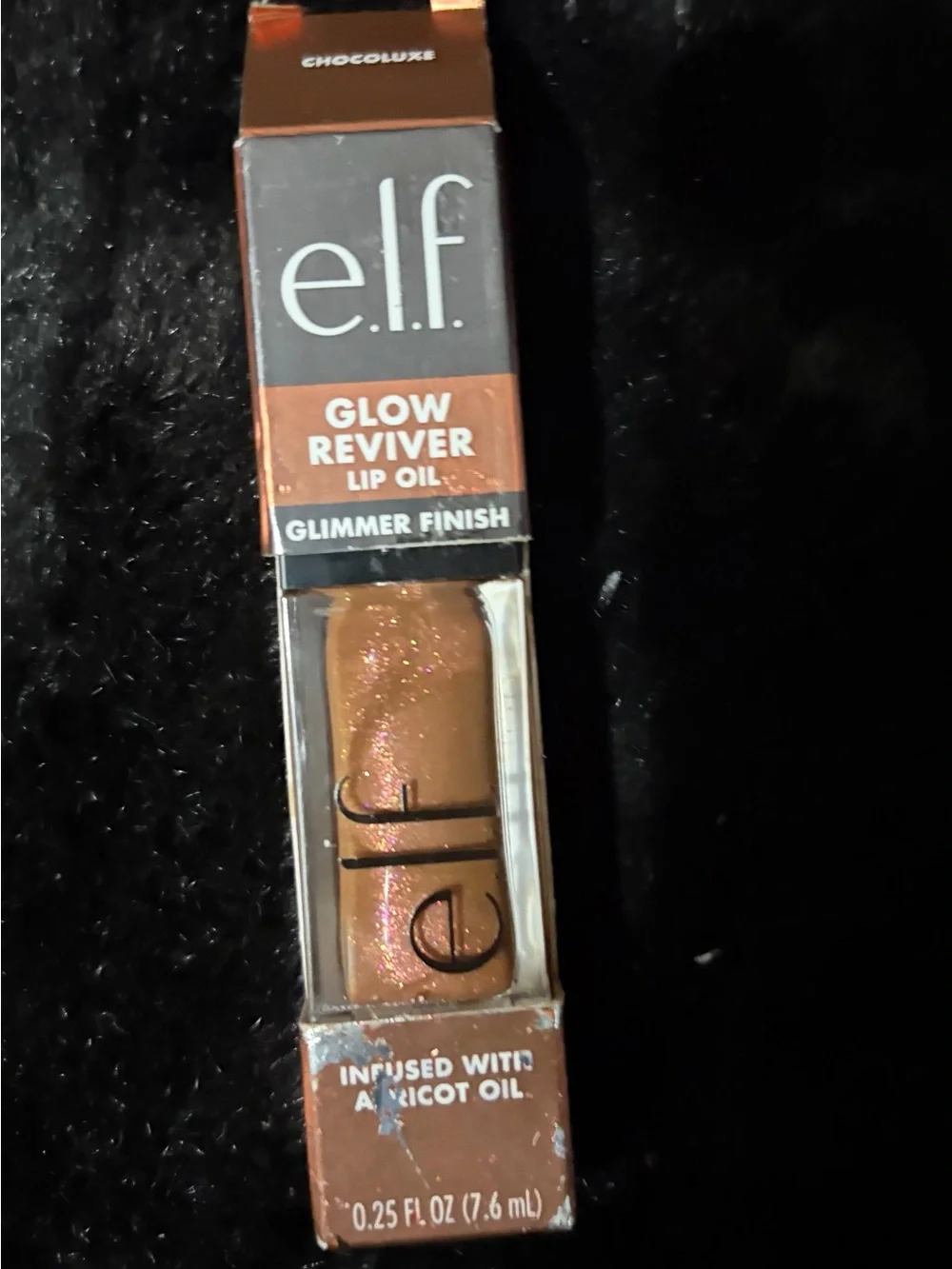 e.l.f. Glow Reviver Lip Oil Glimmer - Chocoluxe - 0.25 fl oz: Moisturizing, Para